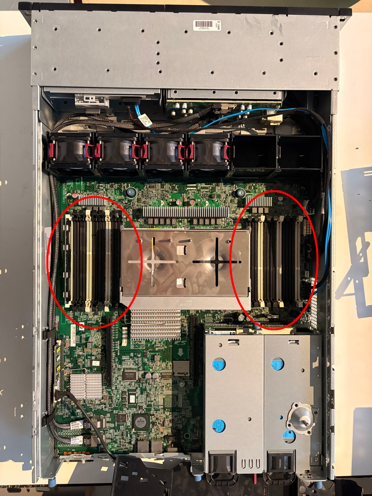 Récupération des barrettes de RAM