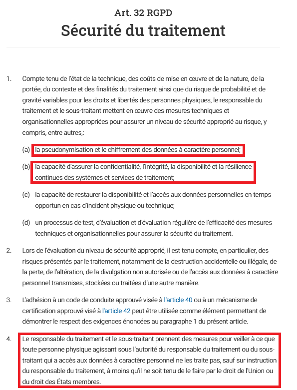 RGPD Article 32