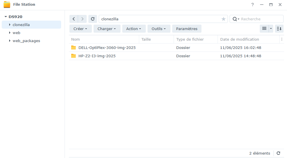 Configuration disques NAS